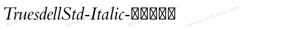 TruesdellStd-Italic字体转换
