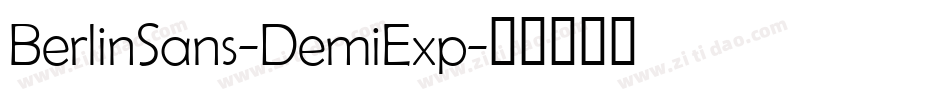 BerlinSans-DemiExp字体转换
