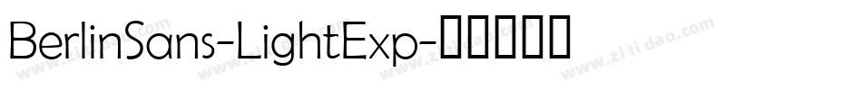 BerlinSans-LightExp字体转换