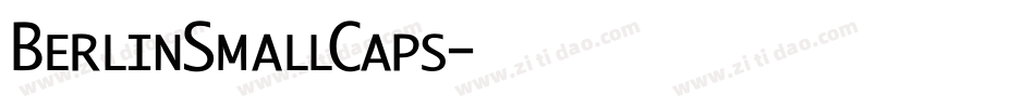 BerlinSmallCaps字体转换