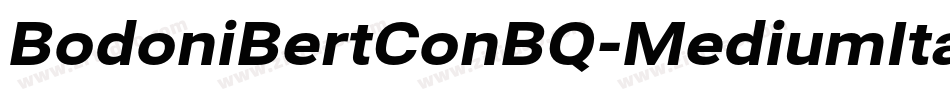 BodoniBertConBQ-MediumItalic字体转换