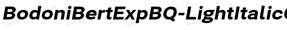 BodoniBertExpBQ-LightItalicOsF字体转换