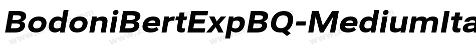 BodoniBertExpBQ-MediumItalicOsF字体转换
