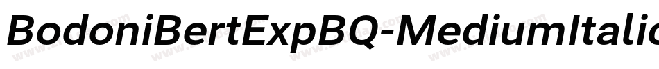 BodoniBertExpBQ-MediumItalicOsF字体转换