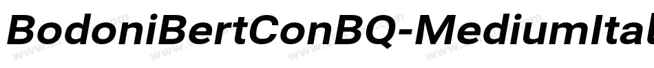 BodoniBertConBQ-MediumItalic字体转换