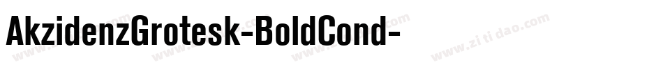 AkzidenzGrotesk-BoldCond字体转换