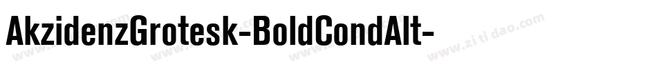 AkzidenzGrotesk-BoldCondAlt字体转换