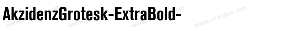 AkzidenzGrotesk-ExtraBold字体转换