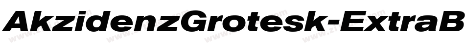 AkzidenzGrotesk-ExtraBoldCondItalic字体转换