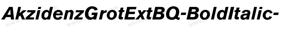 AkzidenzGrotExtBQ-BoldItalic字体转换