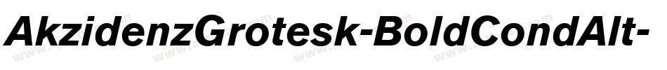 AkzidenzGrotesk-BoldCondAlt字体转换