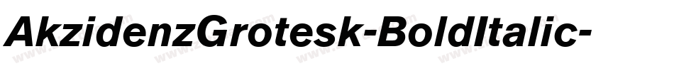 AkzidenzGrotesk-BoldItalic字体转换