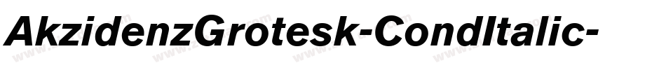 AkzidenzGrotesk-CondItalic字体转换