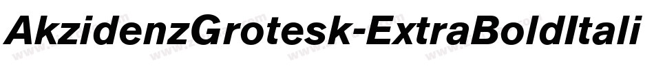 AkzidenzGrotesk-ExtraBoldItalic字体转换