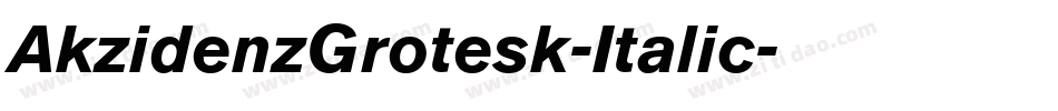 AkzidenzGrotesk-Italic字体转换