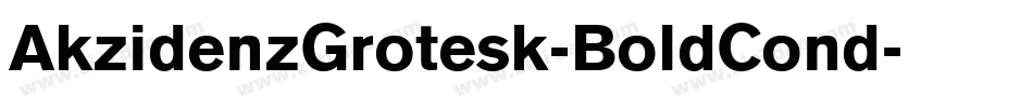 AkzidenzGrotesk-BoldCond字体转换
