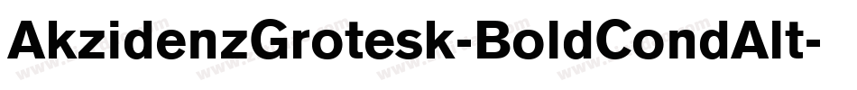 AkzidenzGrotesk-BoldCondAlt字体转换