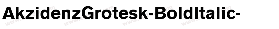 AkzidenzGrotesk-BoldItalic字体转换