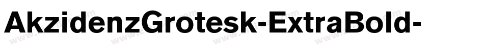 AkzidenzGrotesk-ExtraBold字体转换