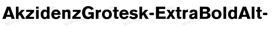 AkzidenzGrotesk-ExtraBoldAlt字体转换