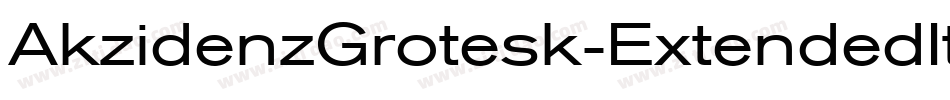 AkzidenzGrotesk-ExtendedItalic字体转换