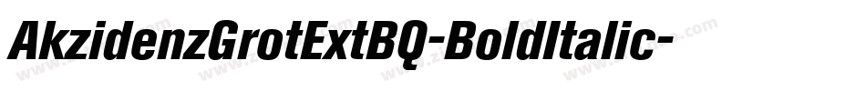 AkzidenzGrotExtBQ-BoldItalic字体转换