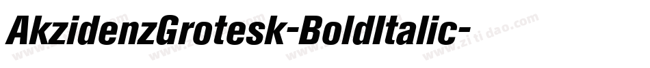 AkzidenzGrotesk-BoldItalic字体转换