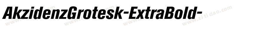 AkzidenzGrotesk-ExtraBold字体转换