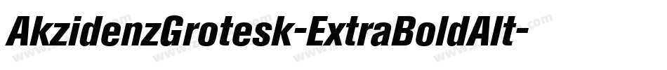 AkzidenzGrotesk-ExtraBoldAlt字体转换