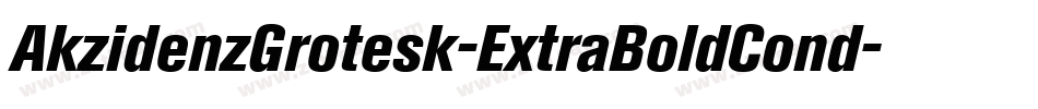 AkzidenzGrotesk-ExtraBoldCond字体转换