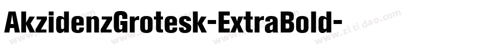 AkzidenzGrotesk-ExtraBold字体转换