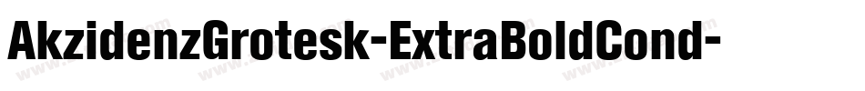 AkzidenzGrotesk-ExtraBoldCond字体转换