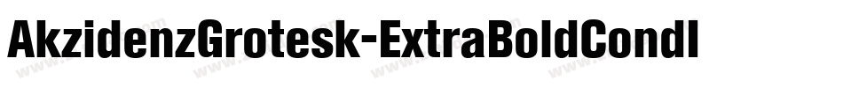 AkzidenzGrotesk-ExtraBoldCondItalic字体转换