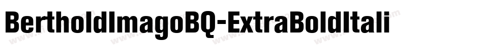 BertholdImagoBQ-ExtraBoldItalic字体转换