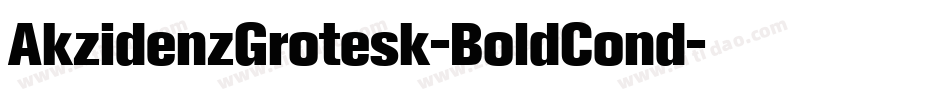 AkzidenzGrotesk-BoldCond字体转换