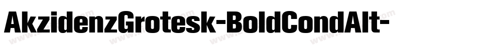 AkzidenzGrotesk-BoldCondAlt字体转换