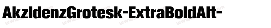 AkzidenzGrotesk-ExtraBoldAlt字体转换