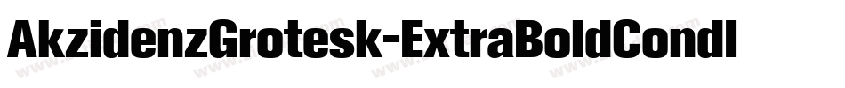 AkzidenzGrotesk-ExtraBoldCondItalic字体转换