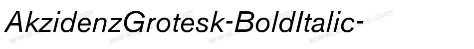 AkzidenzGrotesk-BoldItalic字体转换