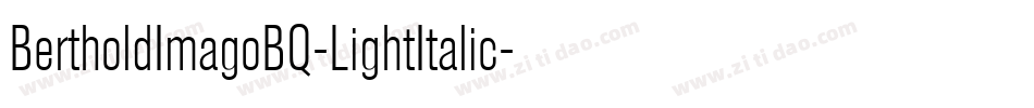 BertholdImagoBQ-LightItalic字体转换