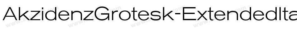 AkzidenzGrotesk-ExtendedItalic字体转换