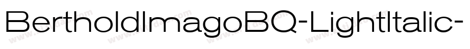 BertholdImagoBQ-LightItalic字体转换