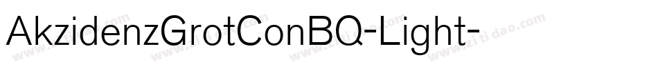 AkzidenzGrotConBQ-Light字体转换