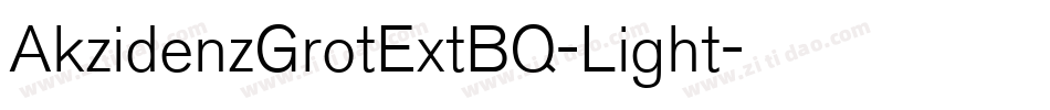 AkzidenzGrotExtBQ-Light字体转换