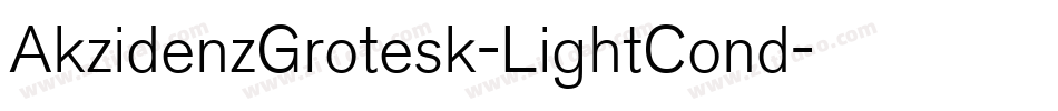 AkzidenzGrotesk-LightCond字体转换