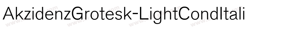 AkzidenzGrotesk-LightCondItalic字体转换