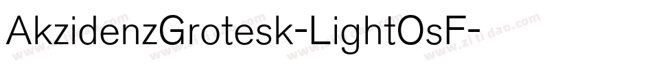 AkzidenzGrotesk-LightOsF字体转换
