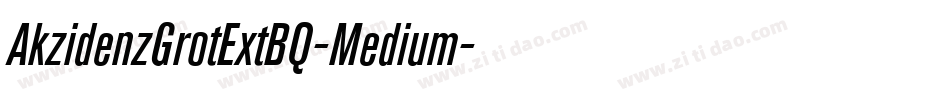 AkzidenzGrotExtBQ-Medium字体转换