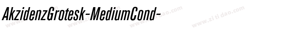 AkzidenzGrotesk-MediumCond字体转换
