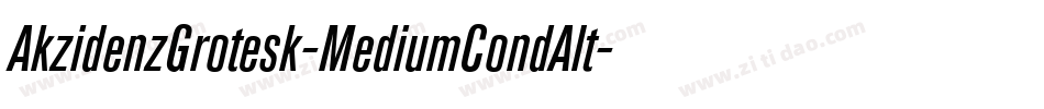 AkzidenzGrotesk-MediumCondAlt字体转换
